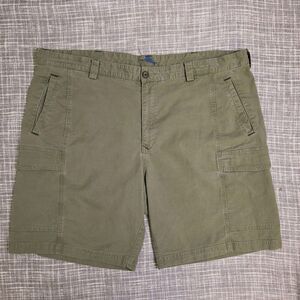 Tommy Bahama Cargo Shorts 9.5 Inseam Men’s 44 Khaki Green Cotton Blend